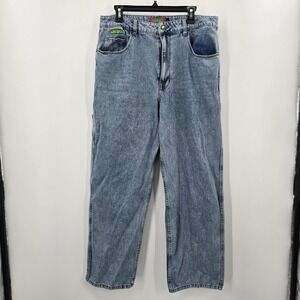 EMPYRE TORI Womens Pants Acid Wash Carpenter Jeans Blue Size 16